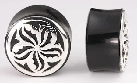 925 PINWHEEL Silver Cap on a Double Flared Horn Organic Plug 10mm24mm Price Per 1 Elementals Organics Anal 925 PINWHEEL Silver Cap on a Double Flared Horn Organic Plug 10mm24mm Price Per 1 Elementals Organics Anal