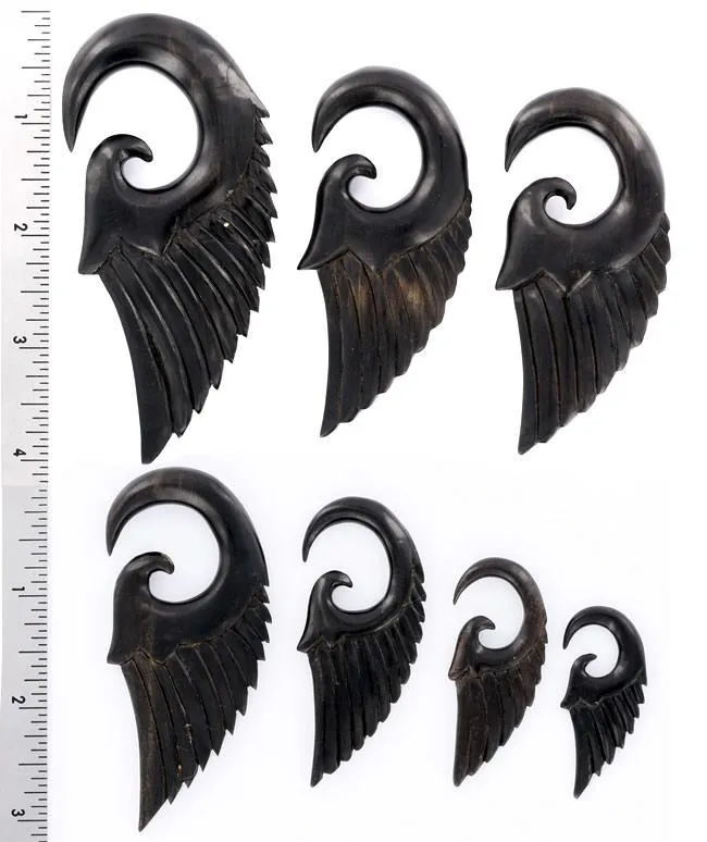 Aesthetic Hanger Black Wood Organic Body Jewelry 12g 12 Price Per 1 Elementals Organics Anal