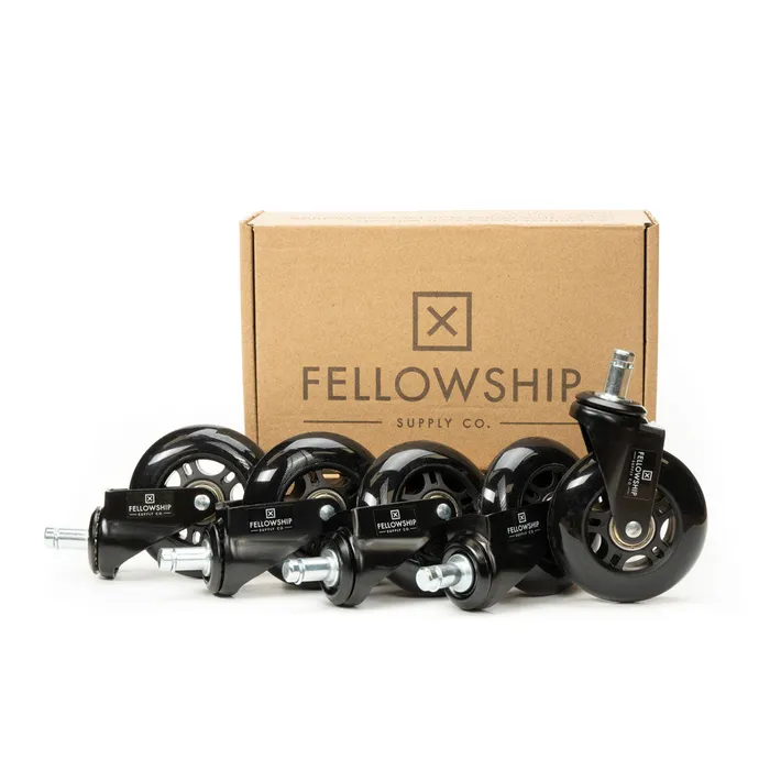 Anal Fellowship Supply Co Fellowship Rollerblade Chair Wheels Box of 5
