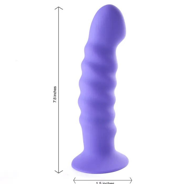Anal Maia Toys Kendall Firm Silicone 8 Inch Ribbed Dildo Purple