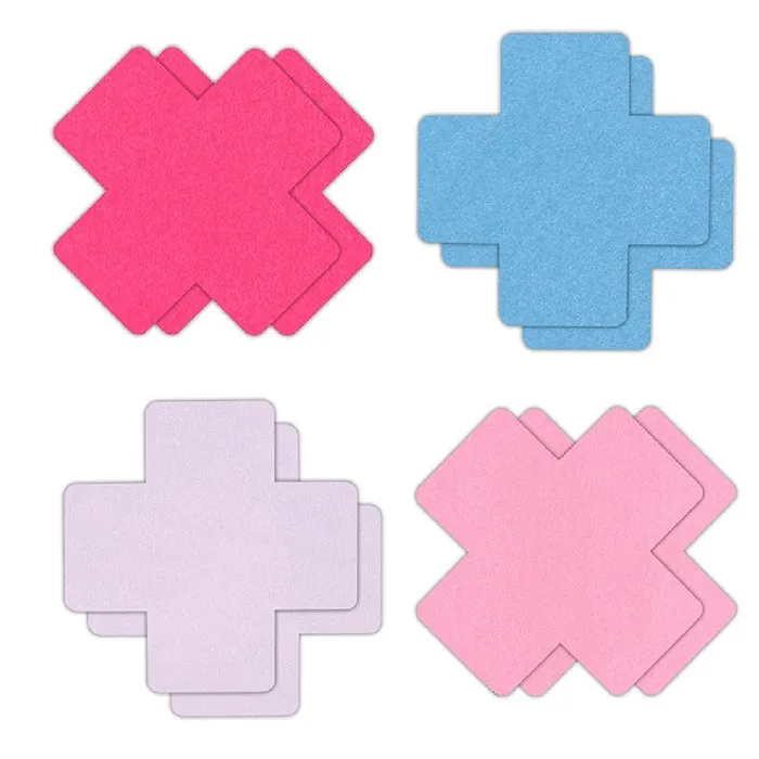 Anal NS Novelties Pretty Pasties Crosses in Pinks and Blues Set of 4