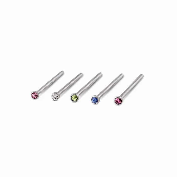 Anal Painful Pleasures 18g 1116 Bezel Set Jewel Fishtail Nose Jewelry Price Per 1