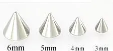 Anal Painful Pleasures 3mm 4mm 5mm or 6mm Steel Cone for 14g10g ExternallyThreaded Body Jewelry Price Per 1