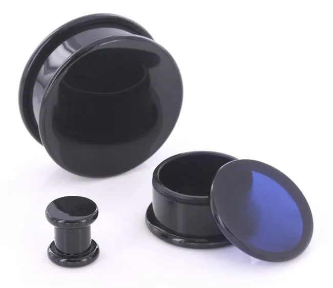 Anal Painful Pleasures BOX Plugs Black ACRYLIC Threaded Hollow Center STASH 4mm 48mm Price Per 1 Anal Painful Pleasures BOX Plugs Black ACRYLIC Threaded Hollow Center STASH 4mm 48mm Price Per 1