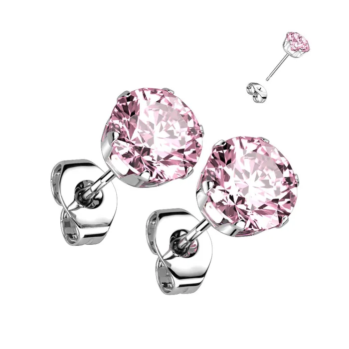 Anal Painful Pleasures Prong Set Jeweled Stud Earrings Price Per 2