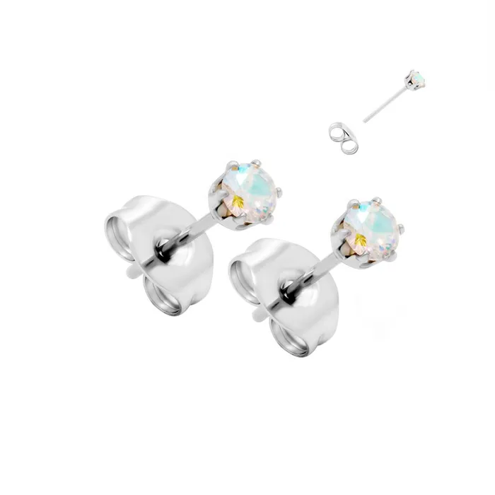 Anal Painful Pleasures Prong Set Jeweled Stud Earrings Price Per 2