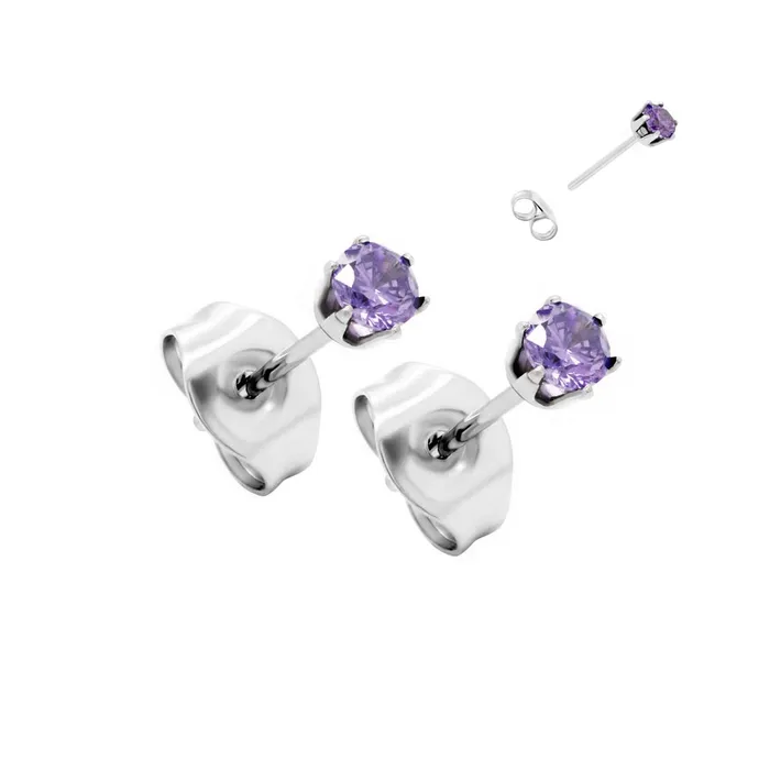 Anal Painful Pleasures Prong Set Jeweled Stud Earrings Price Per 2