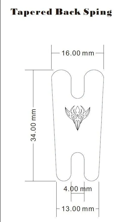 Anal Precision 020 Thick Tapered Blue Carbon Steel Back Spring