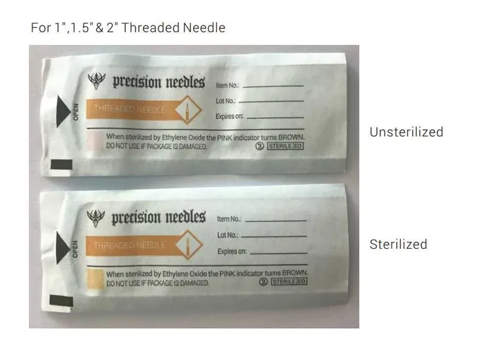 Anal Precision Needles Precision 16g Threaded Sterilized 1 Piercing Needles Box of 100
