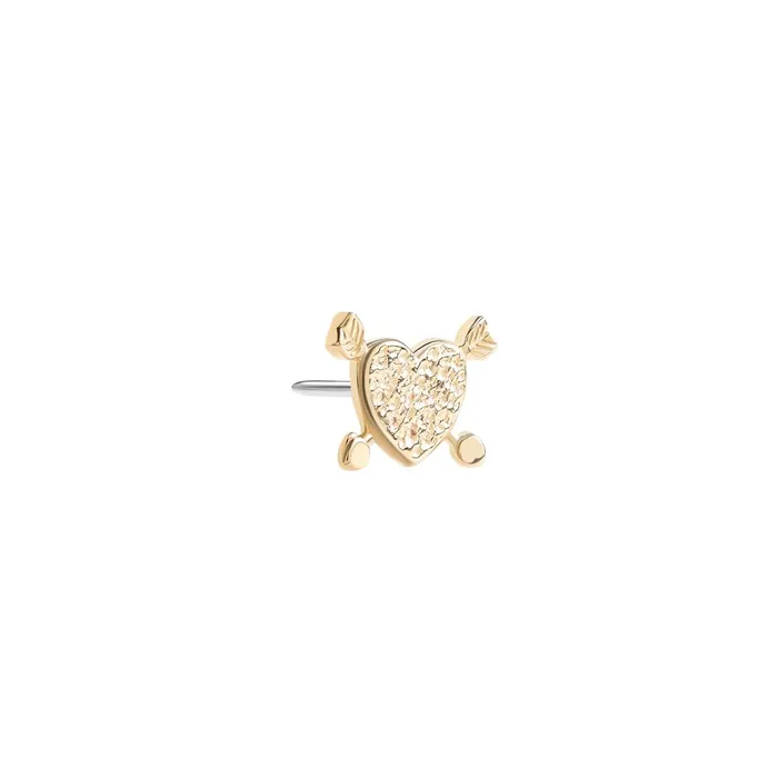 Anal Tilum Tilum 14kt Yellow Gold Cupids Heart Threadless Top Price Per 1