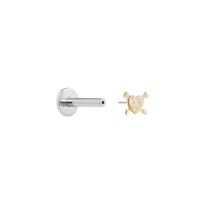 Anal Tilum Tilum 14kt Yellow Gold Cupids Heart Threadless Top Price Per 1