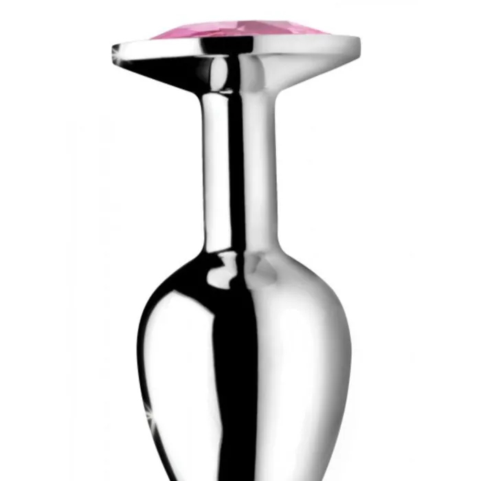 Anal XR Brands Booty Sparks Pink Gem Aluminum Butt Plug