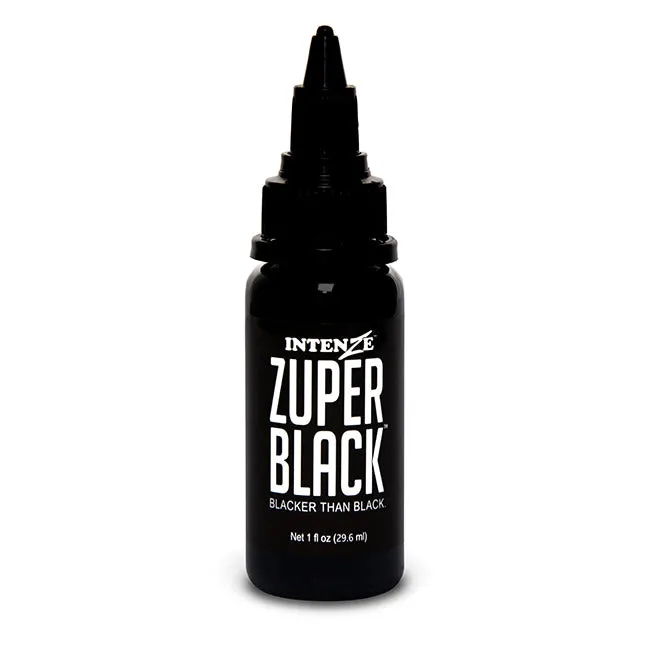 Anal Zuper Black Intenze Tattoo Ink 1oz Bottle Intenze