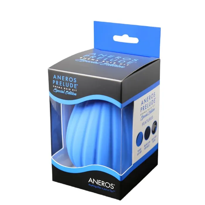 Aneros Prelude Enema Bulb Blue Special Edition Aneros Anal