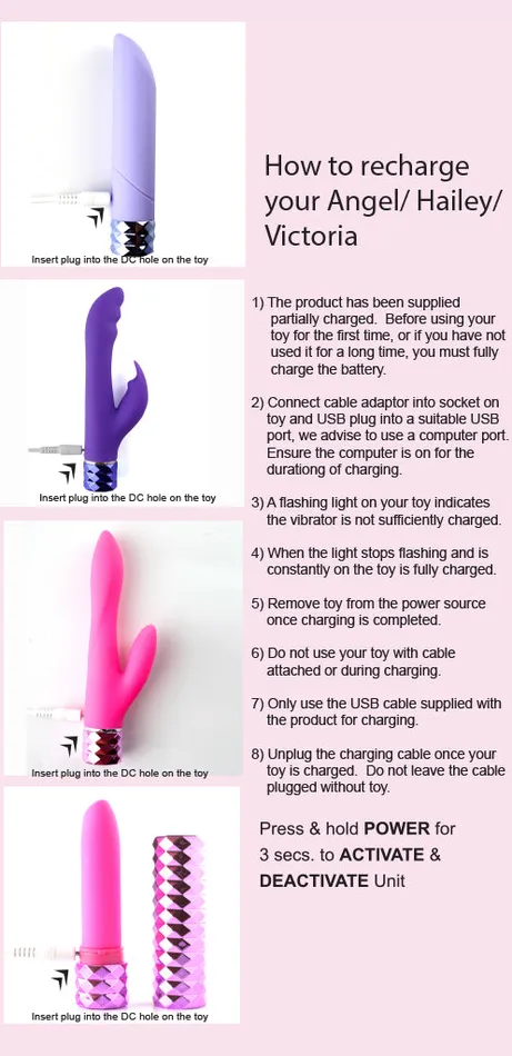ANGEL Crystal Gems USB Rechargeable 25Function Bullet Maia Toys Female Sex Toys