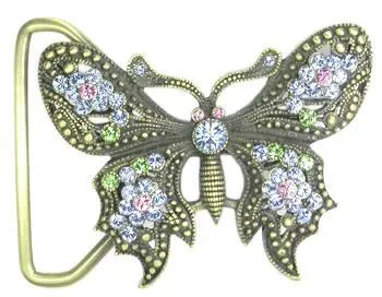 Antique Jeweled Butterfly Belt Buckle Painful Pleasures Vibrators