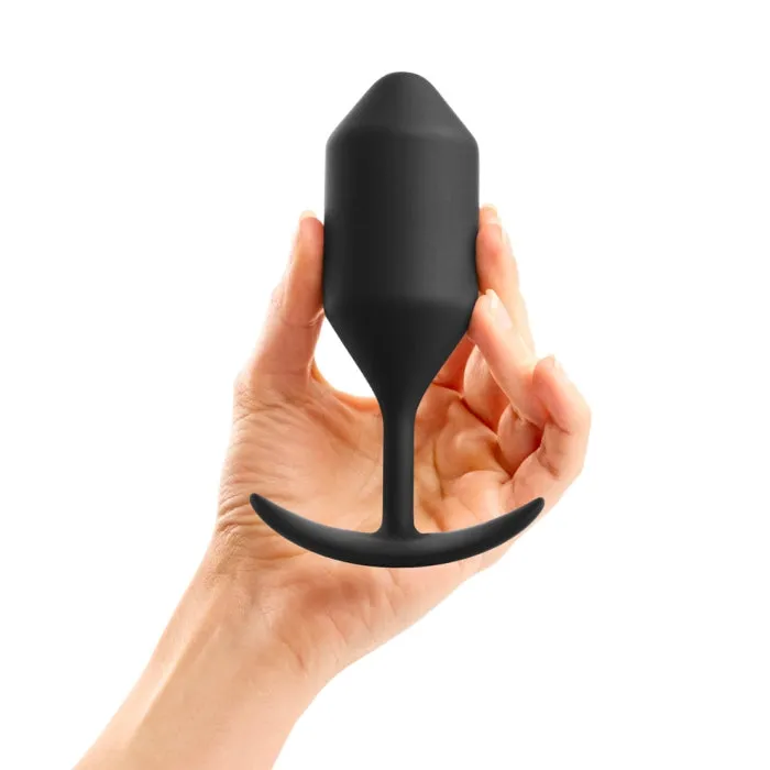 bVibe Bvibe Snug Plug 4 XL Weighted Silicone Butt Plug 9 oz Black Anal