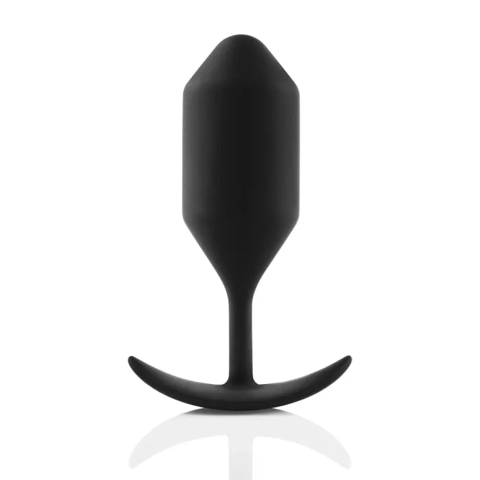 bVibe Bvibe Snug Plug 4 XL Weighted Silicone Butt Plug 9 oz Black Anal