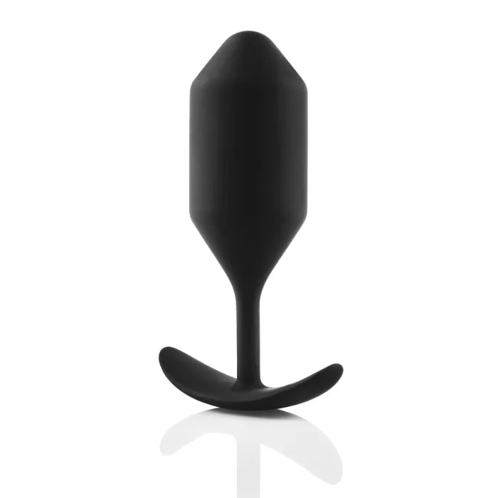 bVibe Bvibe Snug Plug 4 XL Weighted Silicone Butt Plug 9 oz Black Anal