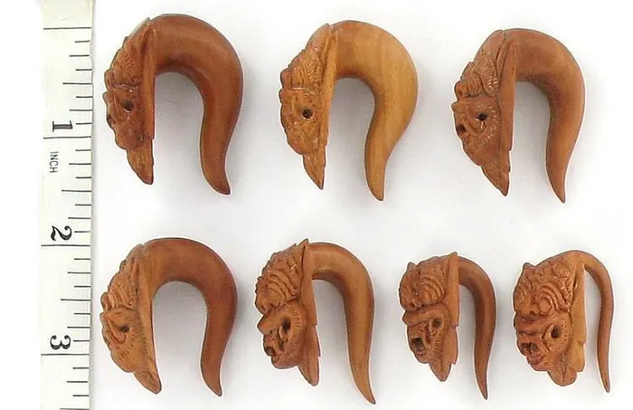 Barong Red Saba Wood Natural Organic Body Jewelry 4mm 14mm Price Per 1 Elementals Organics Anal