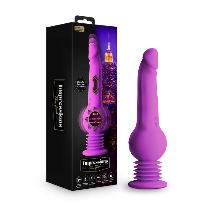 Blush Anal New York Gyro Quake Thrusting 975 Inch Silicone Dildo Purple