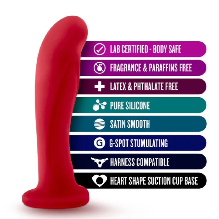 Blush Dildos Jezebel Silicone 6 Inch GSpot Dildo Crimson Red