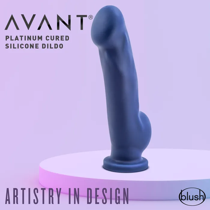 Blush Ergo Silicone Suction Cup 75 Inch Dildo Indigo Dildos