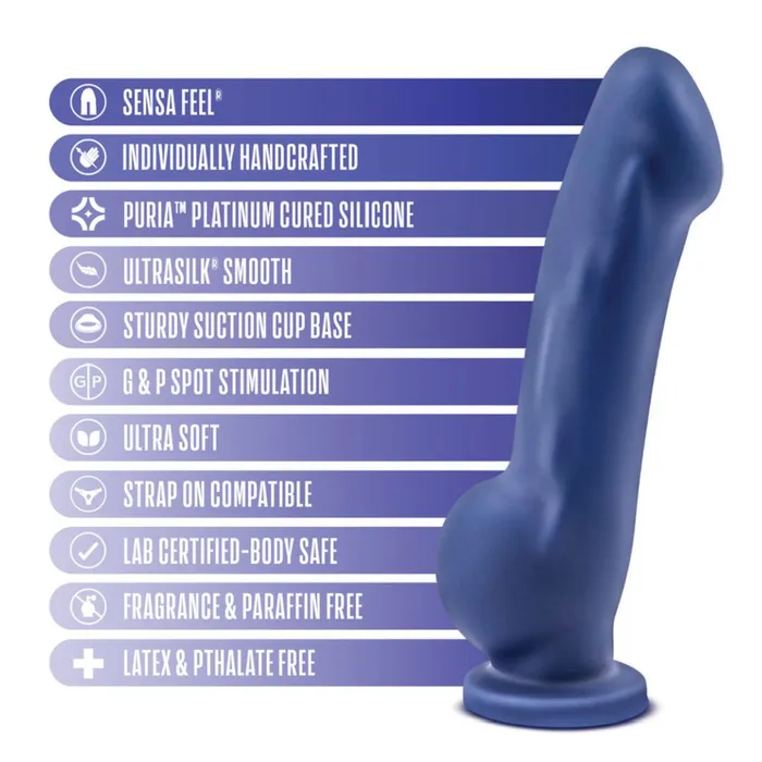 Blush Ergo Silicone Suction Cup 75 Inch Dildo Indigo Dildos
