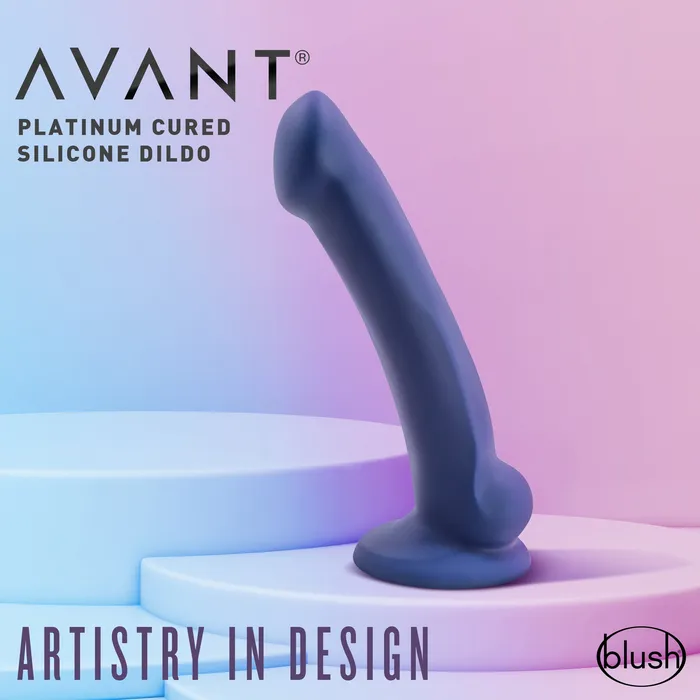 Blush Ergo Silicone Suction Cup 75 Inch Dildo Indigo Dildos