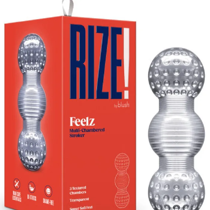 Blush Male Sex Toys Rize Feelz See Through Textured Stroker