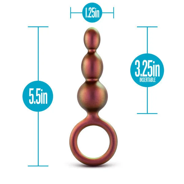 Blush Matrix First Time Soft Silicone Beaded Anal Beads with Finger Loop Female Sex Toys