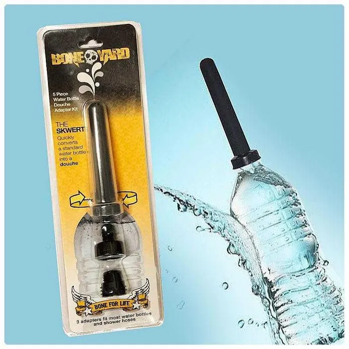 Channel 1 Releasing Anal Bone Yard The Skwert Douche Adapter Kit Screw on water bottle adapter