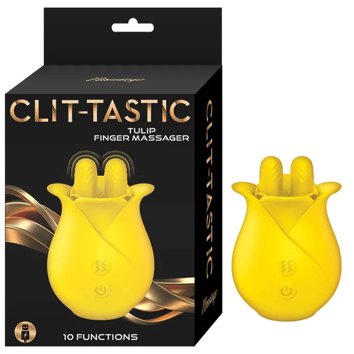 ClitTastic Tulip Finger Massager Yellow Novelties By Nasswalk Inc Female Sex Toys ClitTastic Tulip Finger Massager Yellow Novelties By Nasswalk Inc Female Sex Toys