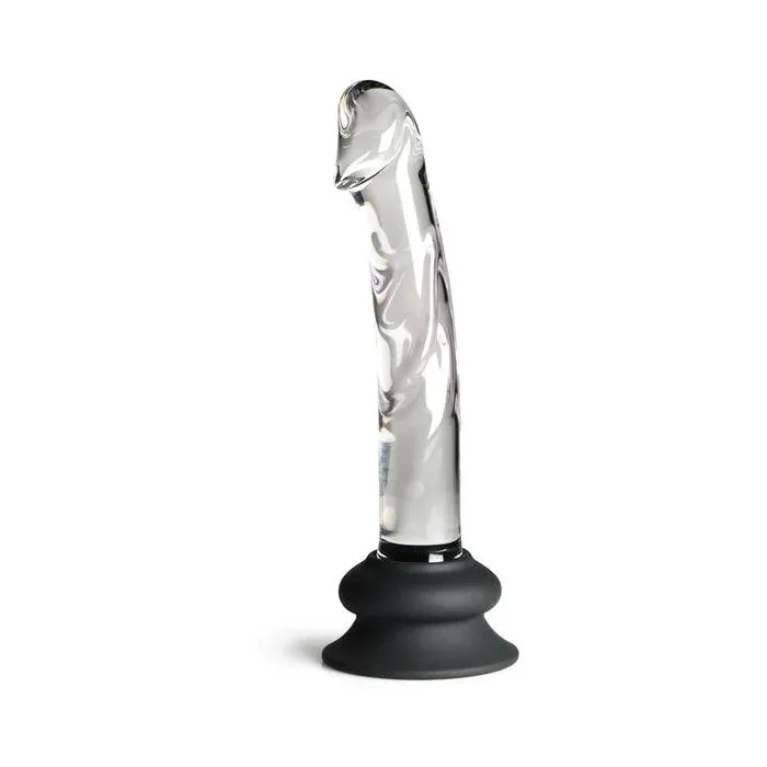Curve Novelties Inc Pleasure Crystals Glass Dildo with Silicone Base 7in Female Sex Toys