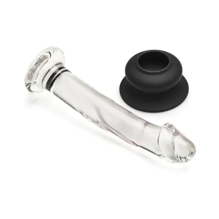Curve Novelties Inc Pleasure Crystals Glass Dildo with Silicone Base 7in Female Sex Toys