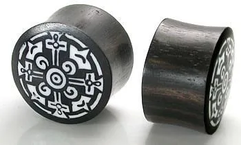 Dharma Circle Design on Black Areng Wood Plug Wholesale Organic Jewelry 14mm24mm Price Per 1 Elementals Organics Anal Dharma Circle Design on Black Areng Wood Plug Wholesale Organic Jewelry 14mm24mm Price Per 1 Elementals Organics Anal