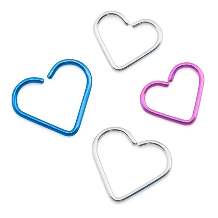 Dildos 18g Niobium Bendable Heart for Ear Piercings Three Size Options Painful Pleasures Dildos 18g Niobium Bendable Heart for Ear Piercings Three Size Options Painful Pleasures