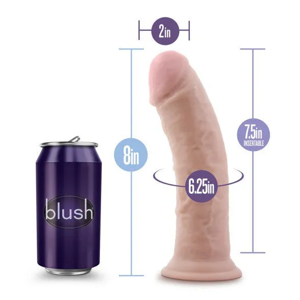 Dildos Blush Au Naturel 8 Inch Realistic Feel Dual Density Suction Cup Dildo Vanilla