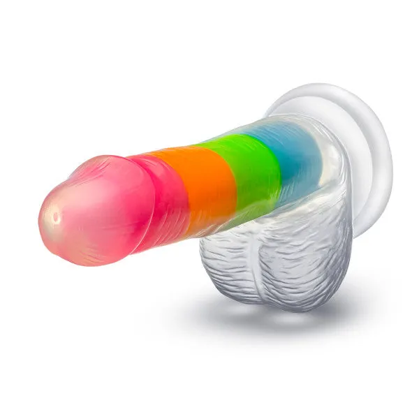 Dildos Blush Rainbow Rave Glow in the Dark 65 Inch Silicone Dildo