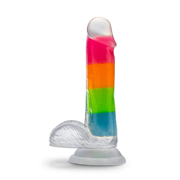 Dildos Blush Rainbow Rave Glow in the Dark 65 Inch Silicone Dildo
