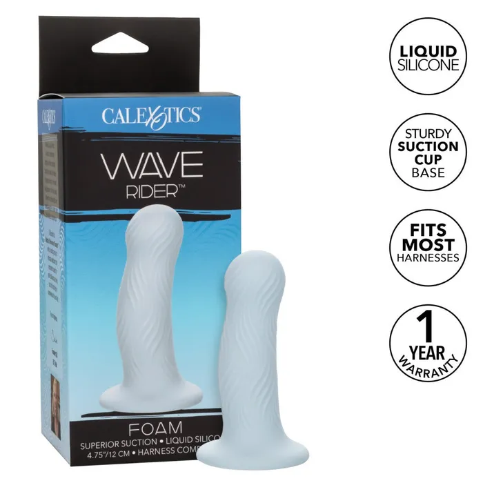 Dildos CalExotics Wave Rider Foam Short Girthy 475 Inch Liquid Silicone Dildo
