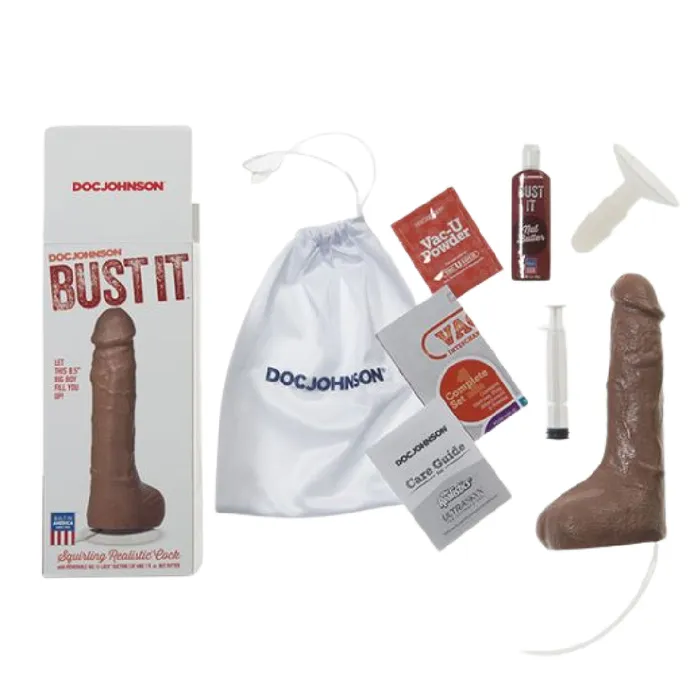 Dildos Doc Johnson Squirting Realistic Cock Large Ejaculating Suction Cup Dildo Caramel