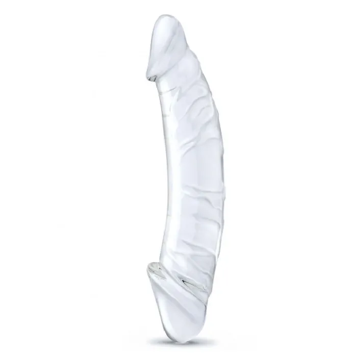 Dildos Electric Eel Inc Glas Girthy Realistic Clear Glass 105 Inch Double Dildo