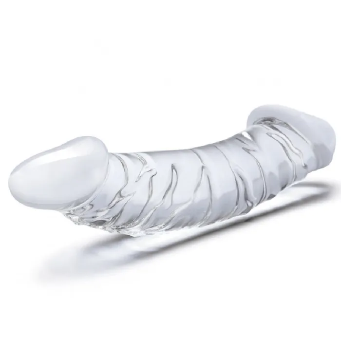 Dildos Electric Eel Inc Glas Girthy Realistic Clear Glass 105 Inch Double Dildo