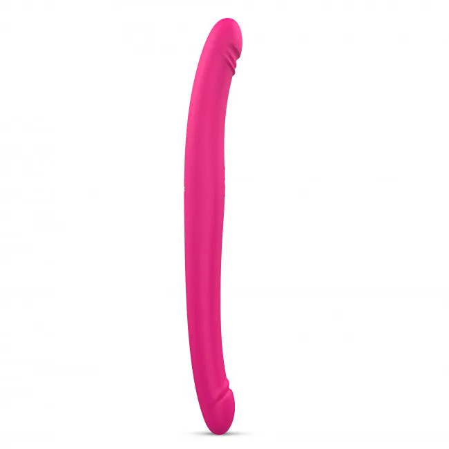 Dildos Lovely Planet Orgasmic Double Duo 165 Inch Vibrating Thrusting Pink Dildo
