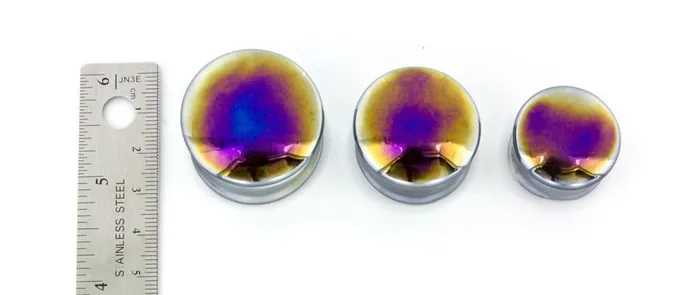 Dildos Painful Pleasures BLACK PEARL Front Glass Double Flare Plugs Price Per 1 Dildos Painful Pleasures BLACK PEARL Front Glass Double Flare Plugs Price Per 1