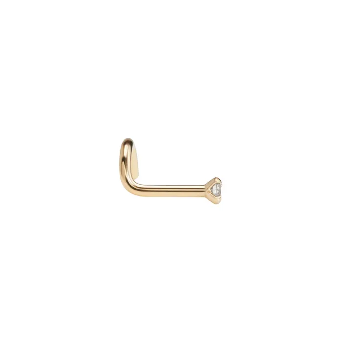Dildos Tilum Tilum 18g 2mm Real Diamond Yellow Gold Nose Screw