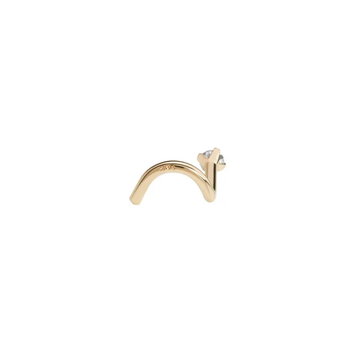 Dildos Tilum Tilum 18g 2mm Real Diamond Yellow Gold Nose Screw