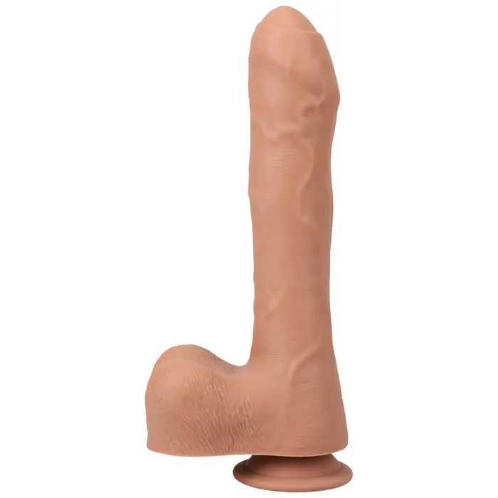 Doc Johnson Female Sex Toys Uncut Thruster Mini Vibrating Fuck Machine Silicone Dildo Caramel