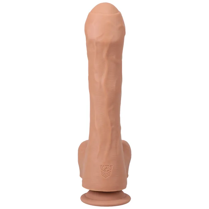 Doc Johnson Female Sex Toys Uncut Thruster Mini Vibrating Fuck Machine Silicone Dildo Caramel